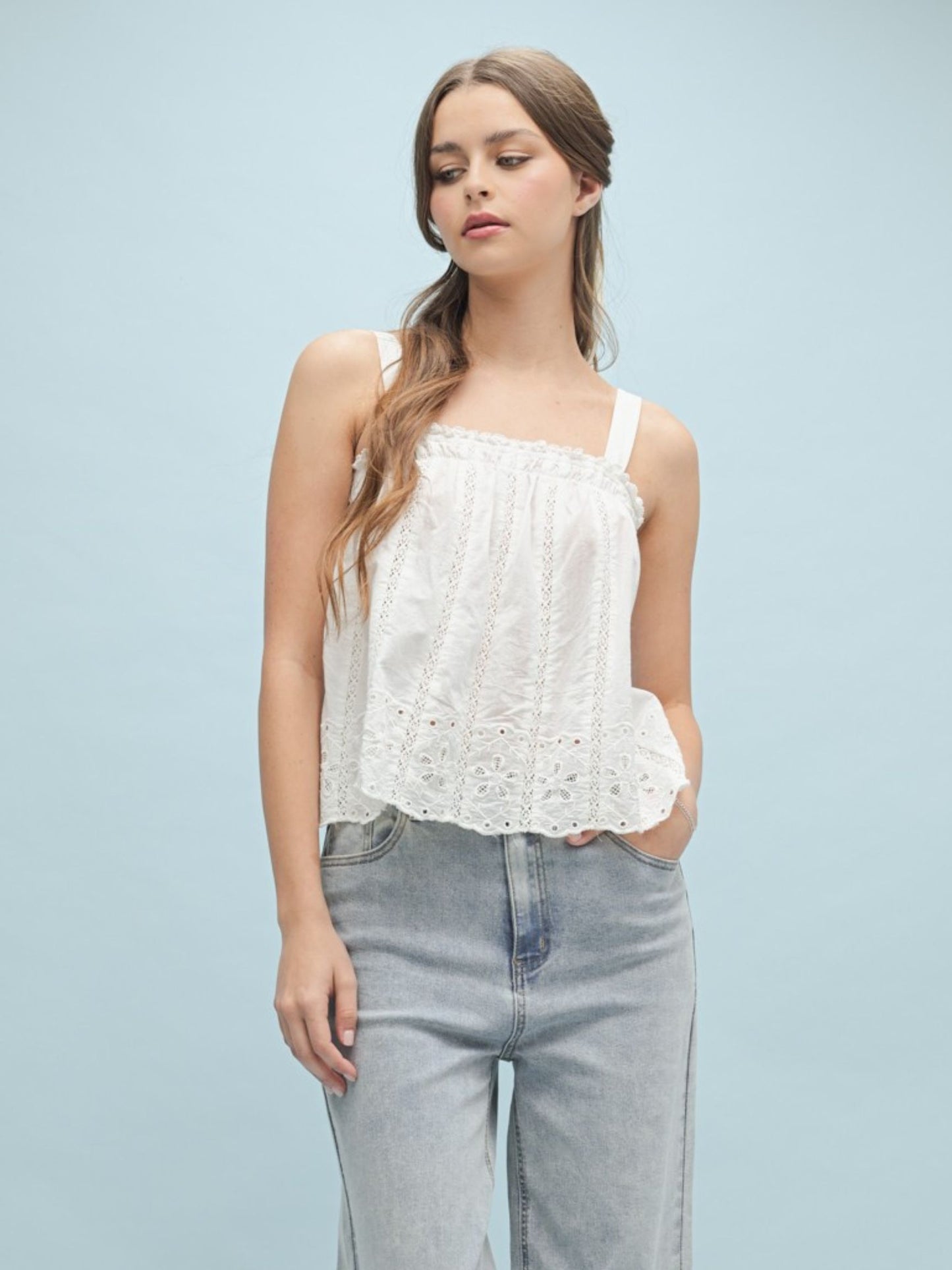 Bar Harbor Eyelet Cami Top