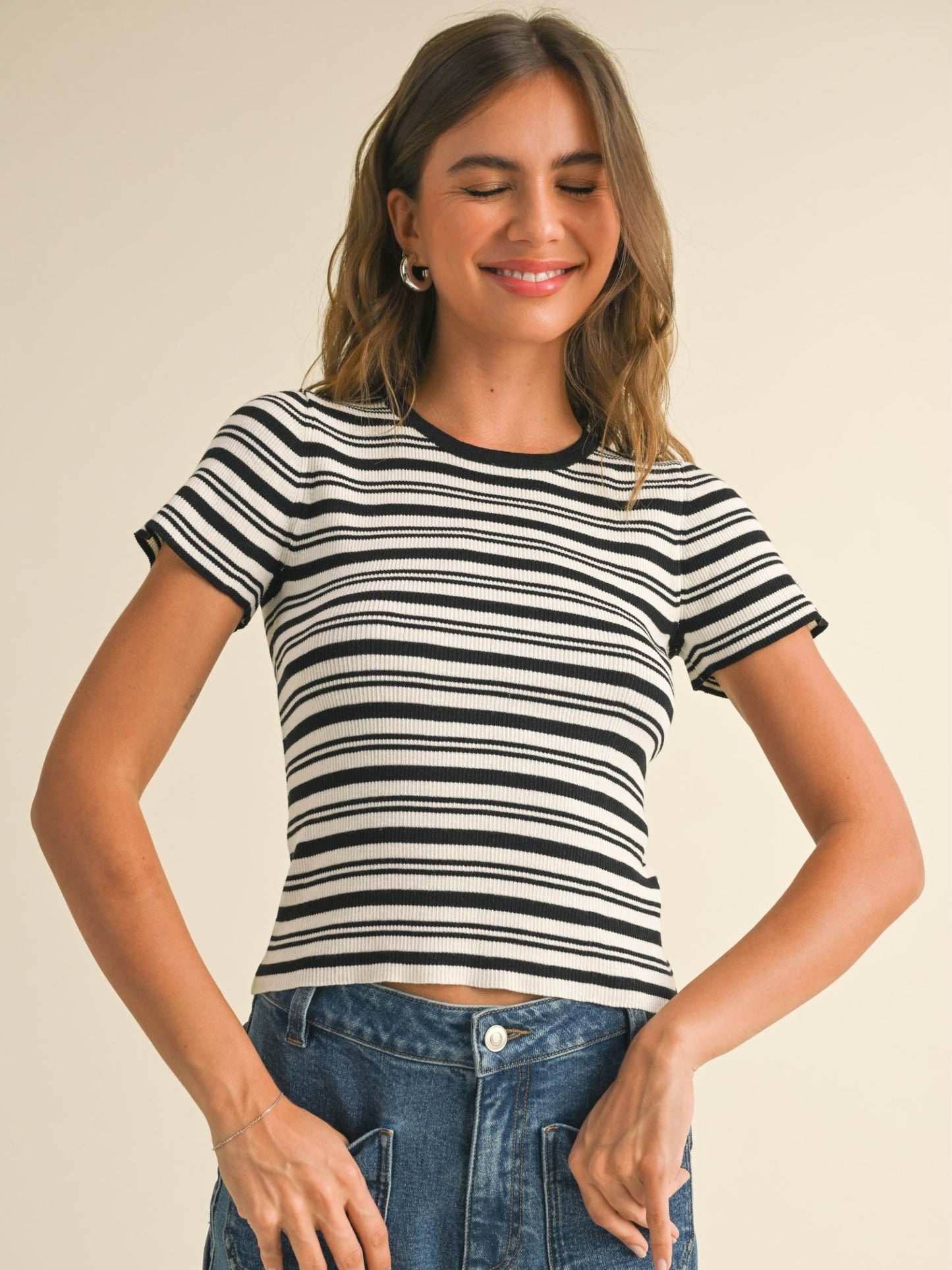 Stripe Knitted Top