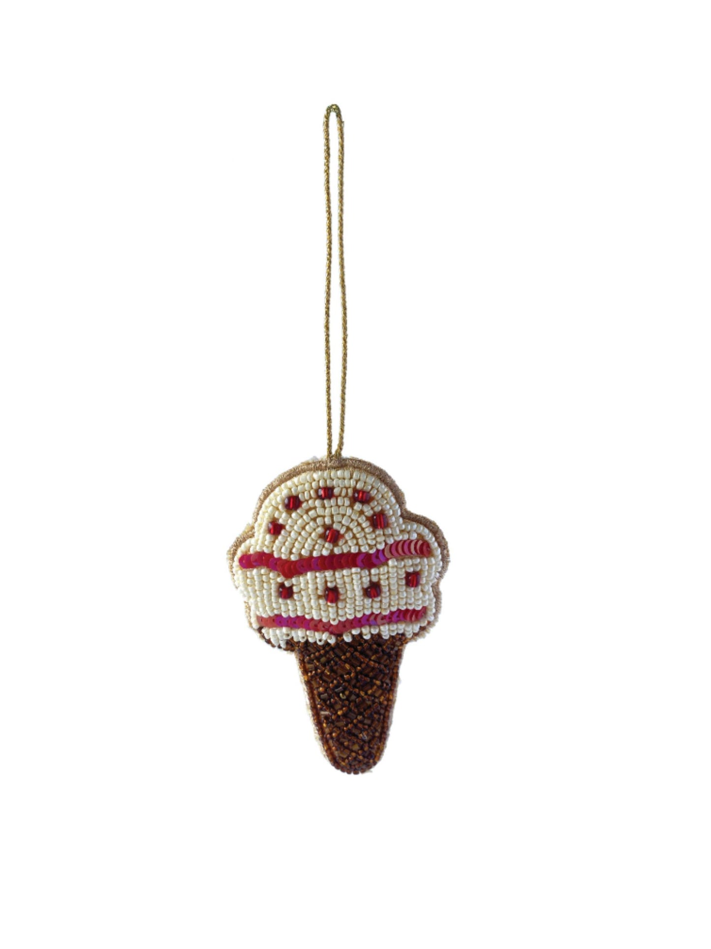 Beaded Ice Cream Ornament