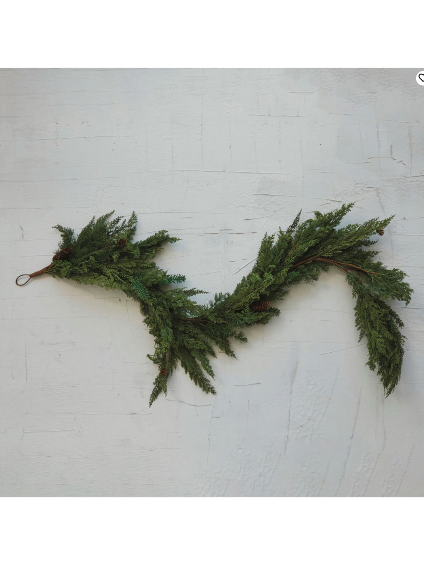 72"L x 8"H Faux Spruce & Pine Garland w/ Natural Pinecones