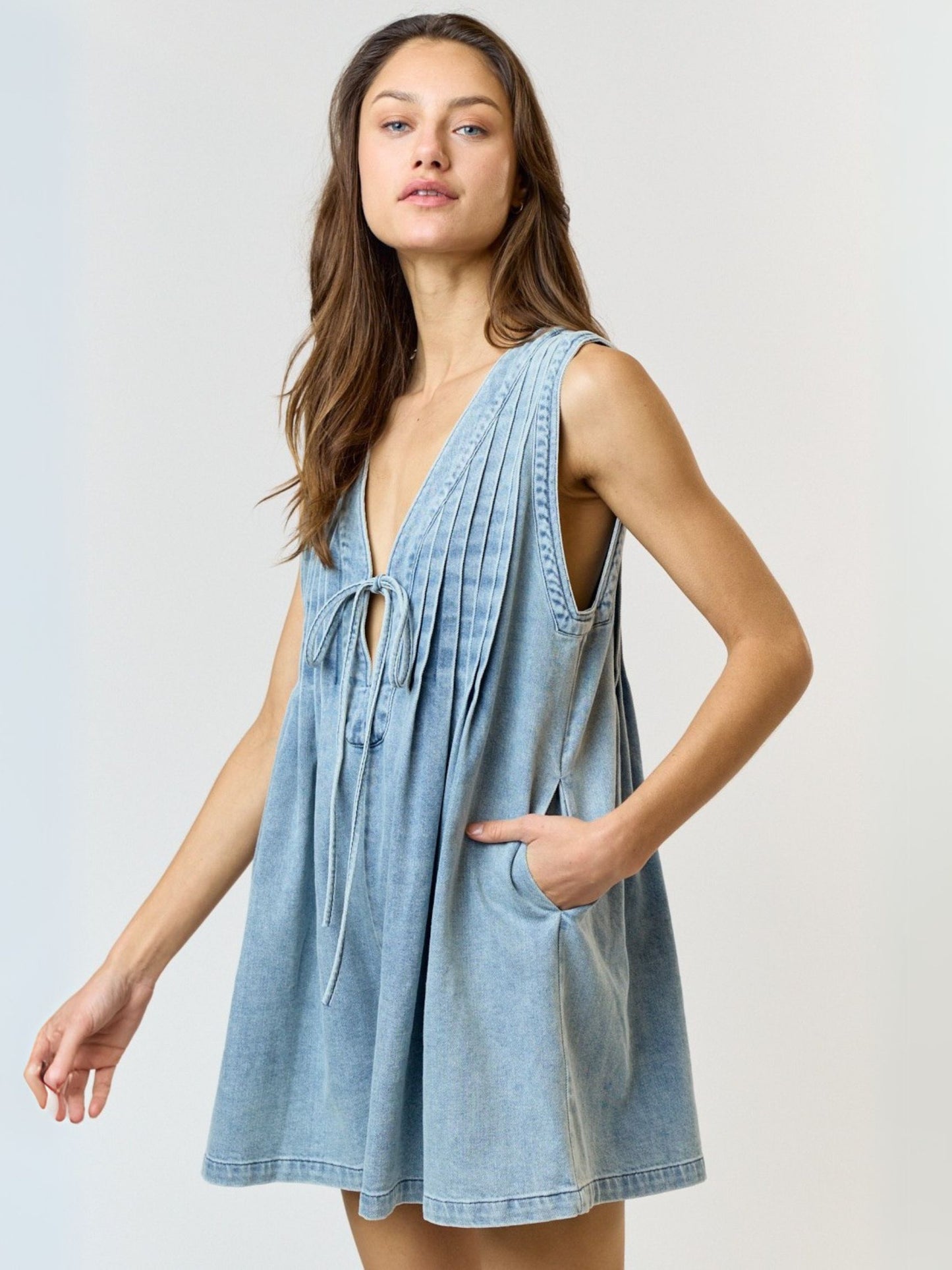 Lainey Denim Romper