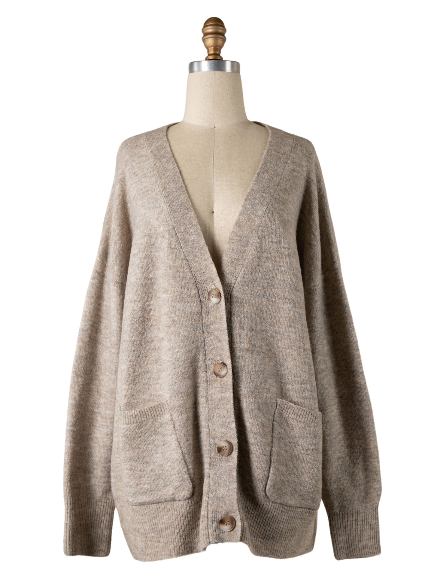 Carolinas Taupe Cardigan