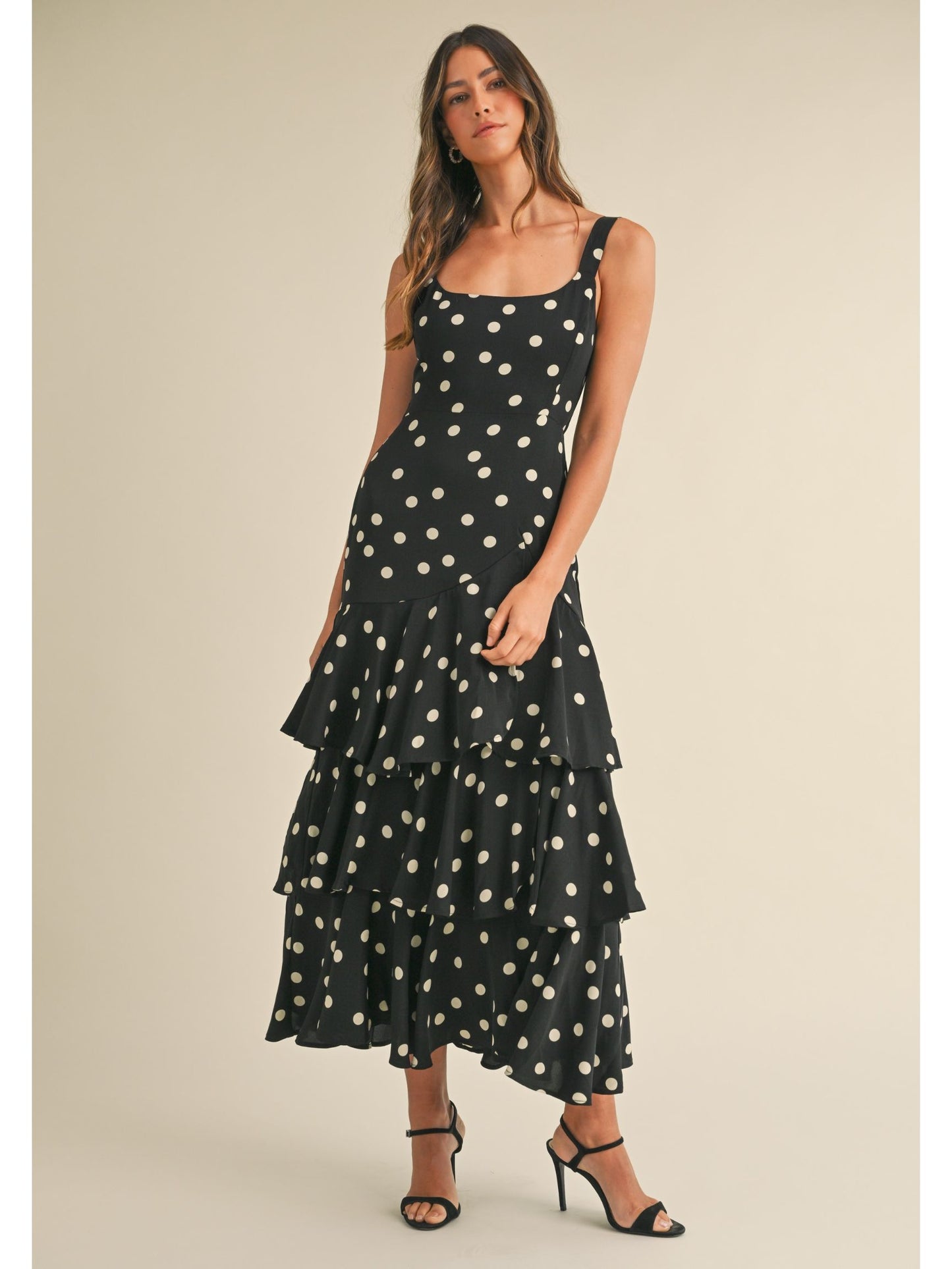 Polka Dot Tiered Dress