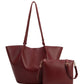 Lydia Cranberry Recycled Vegan Shoulder Bag