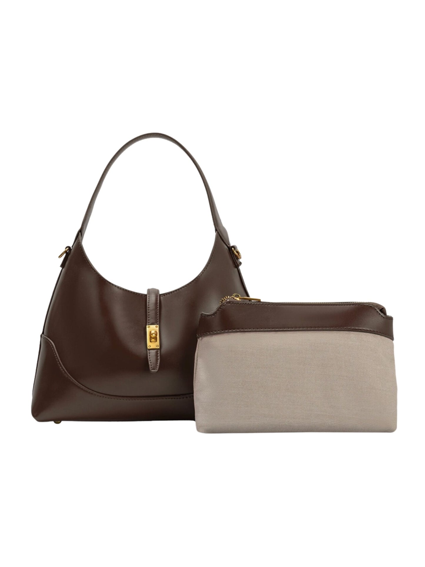 Caroline Recycled Vegan Shoulder Bag - Espresso