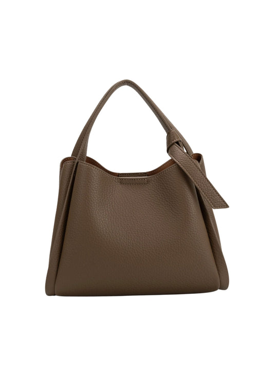 Felicity Recycled Vegan Top Handle Bag - Taupe