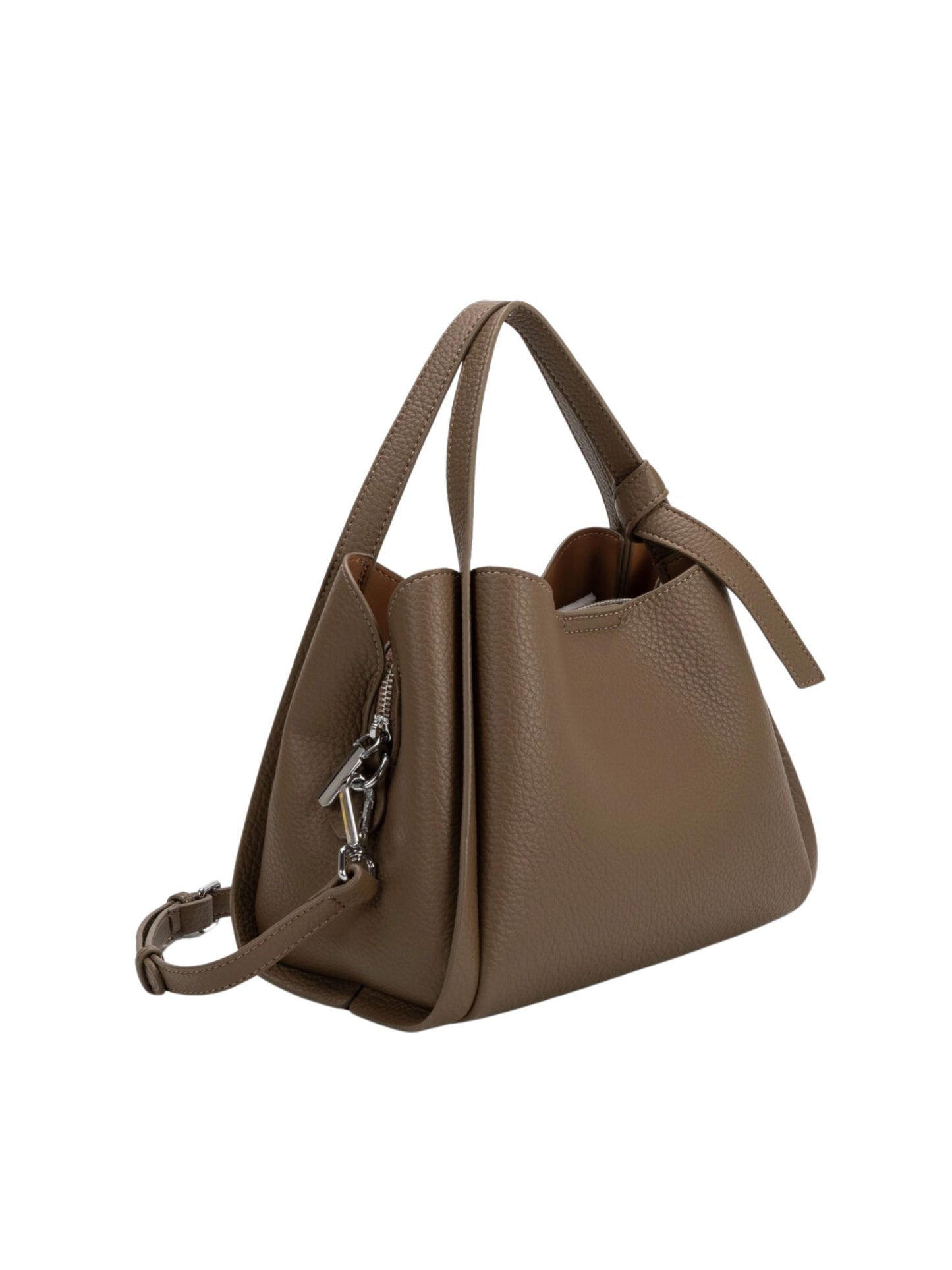 Felicity Recycled Vegan Top Handle Bag - Taupe