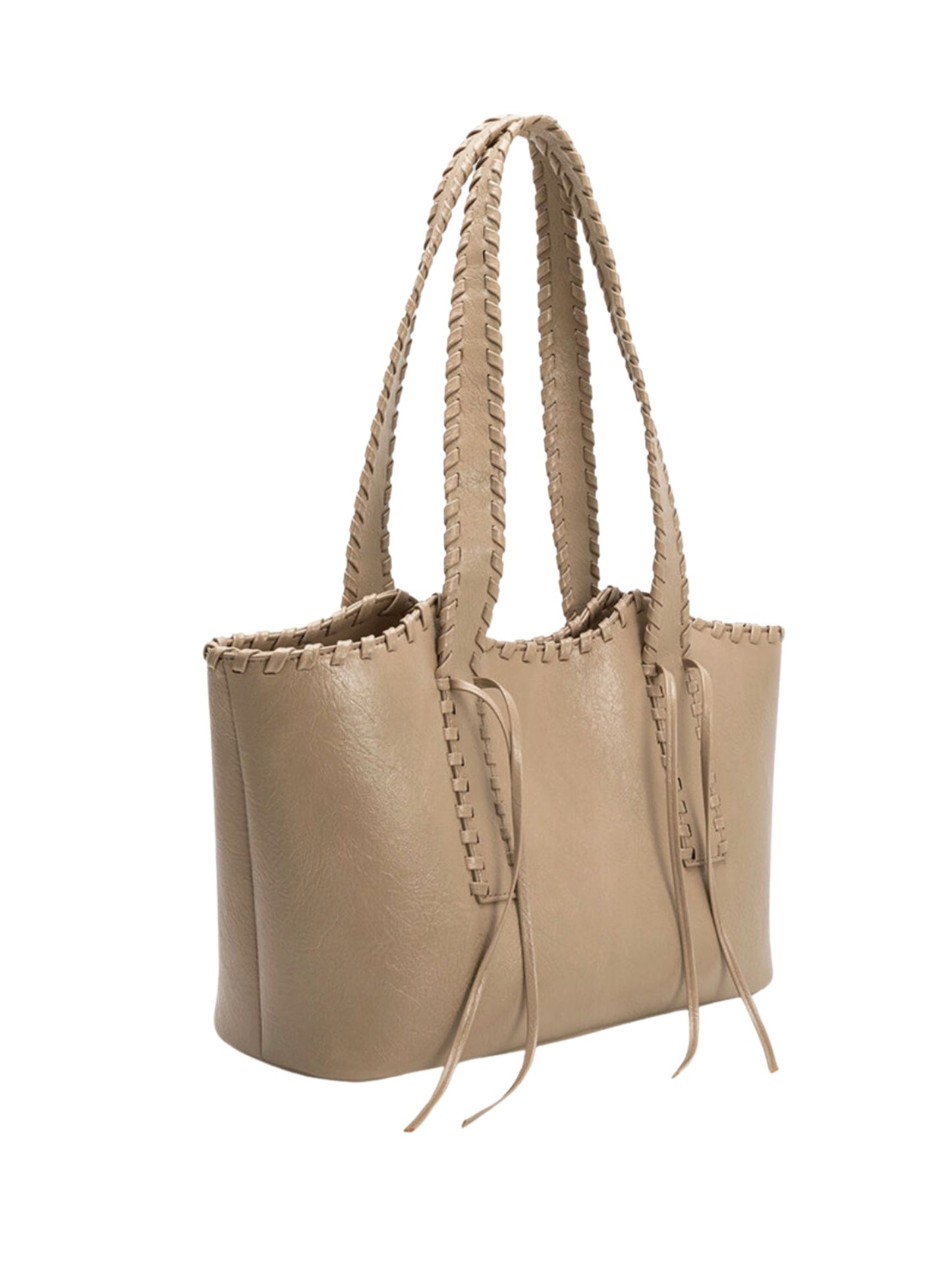 Phoebe Recycled Vegan Shoulder Bag - Beige