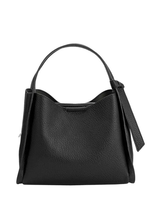 Felicity Recycled Vegan Top Handle Bag -  Black