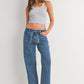 Luna Drawstring Wide Leg Denim