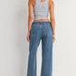 Luna Drawstring Wide Leg Denim