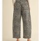 Leopard Print Barrel Pants