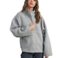 Gwyneth Mock Neck Sherpa Fleece Shacket