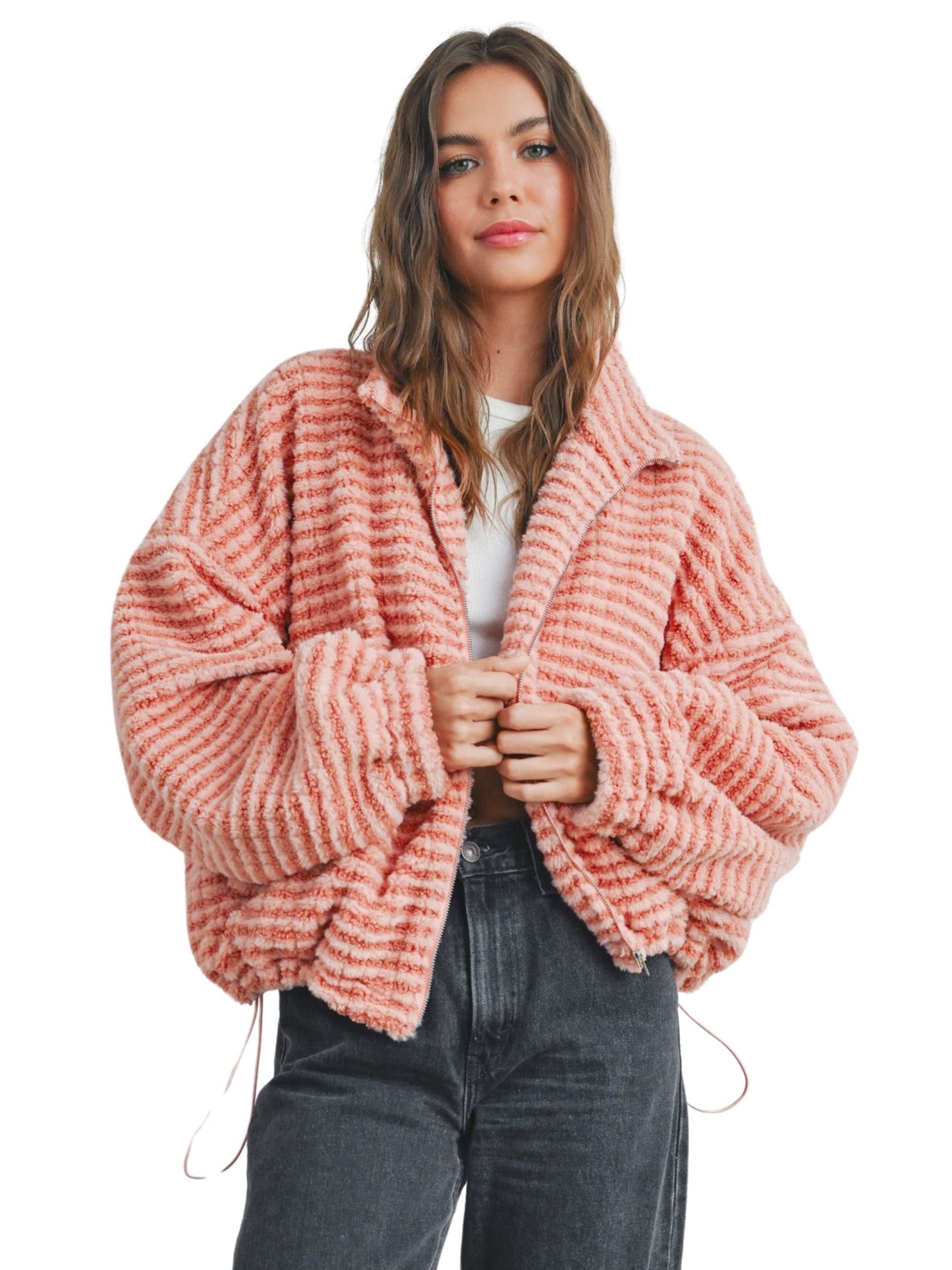 Simone Collared Puffer Jacket - Terracotta