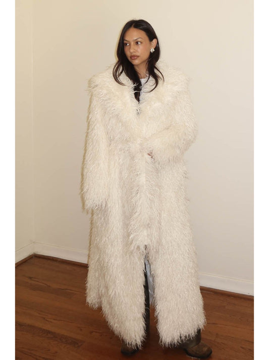 Talia Faux Fur Full Length Coat