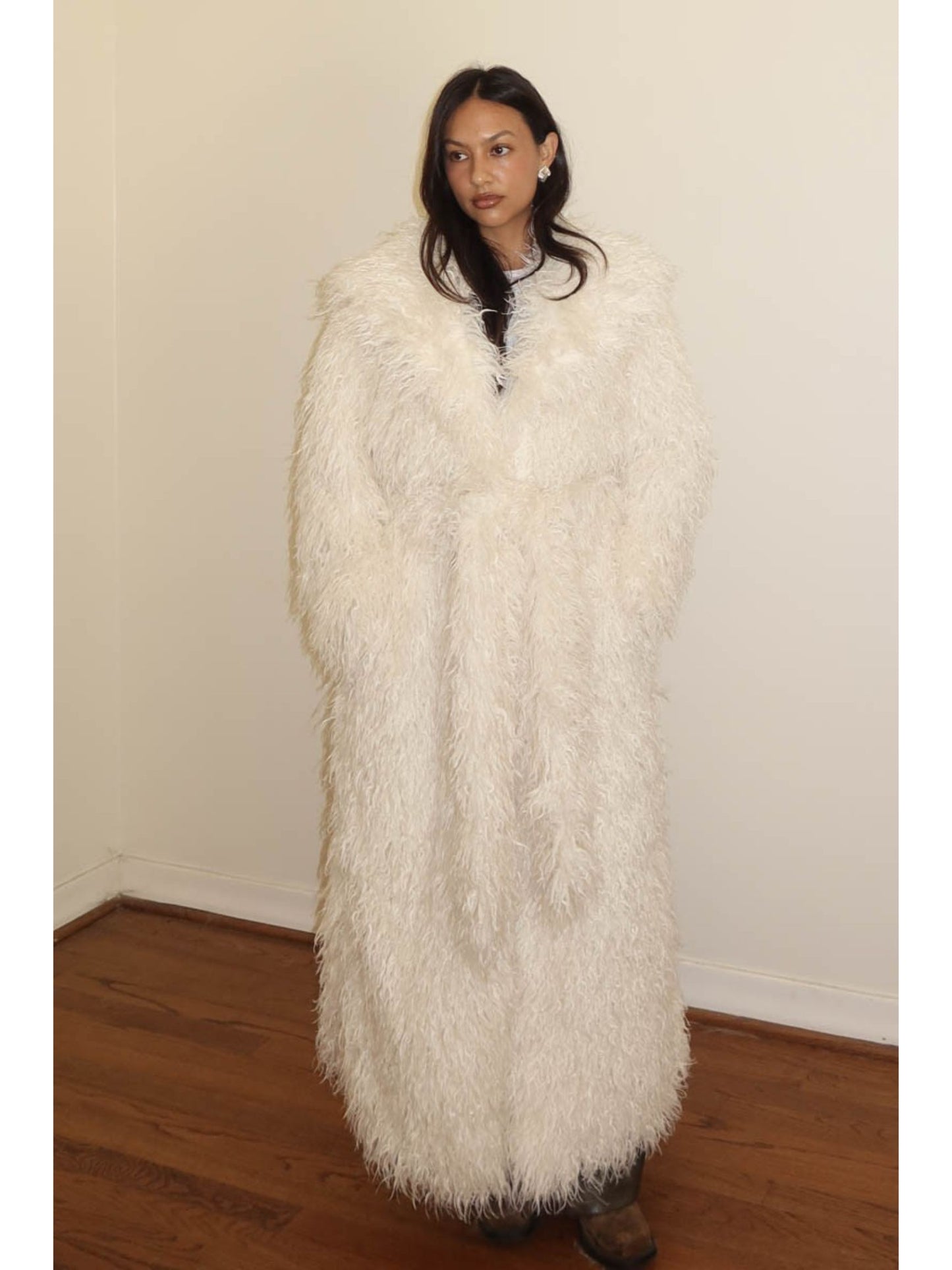 Talia Faux Fur Full Length Coat