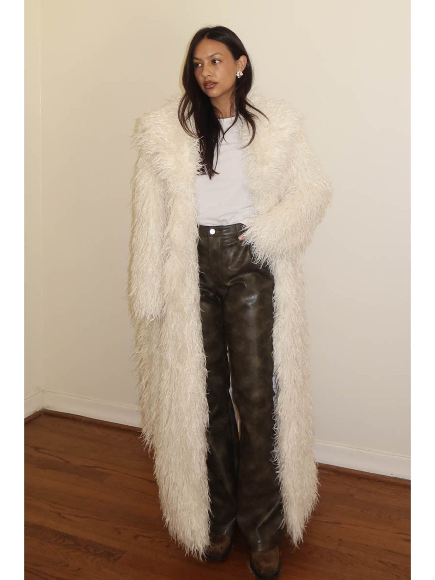 Talia Faux Fur Full Length Coat