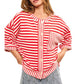 Mixed Stripe Button Down Top