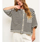 Mixed Stripe Button Down Top