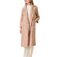 Houndstooth Oversized Jacket - Rust/Ivory