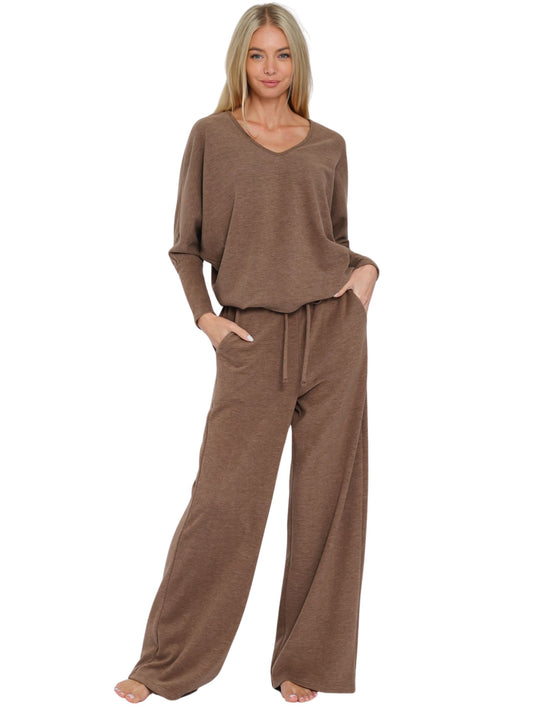 Brown Basic Lounge Bottoms