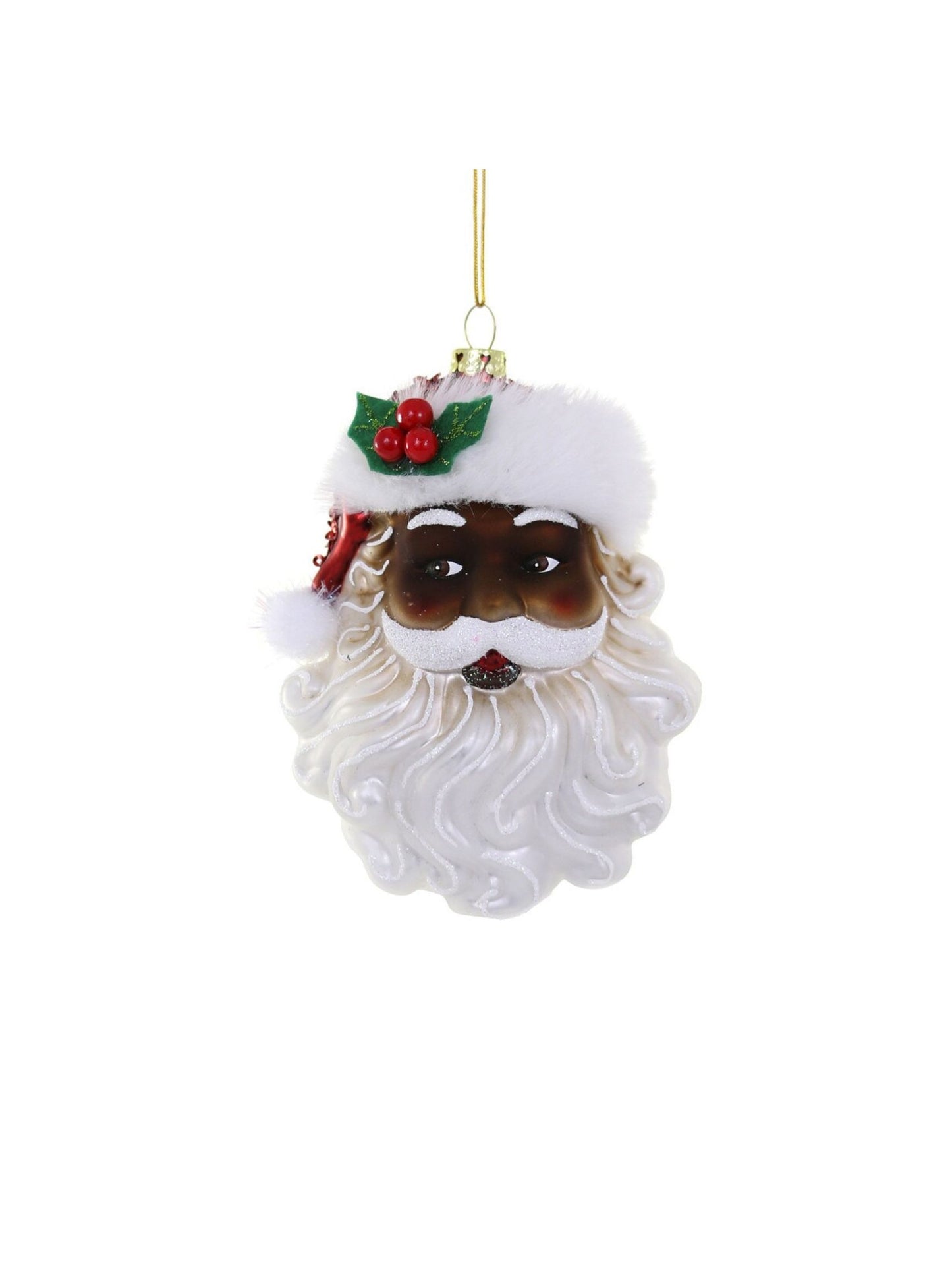 African American Santa Ornament