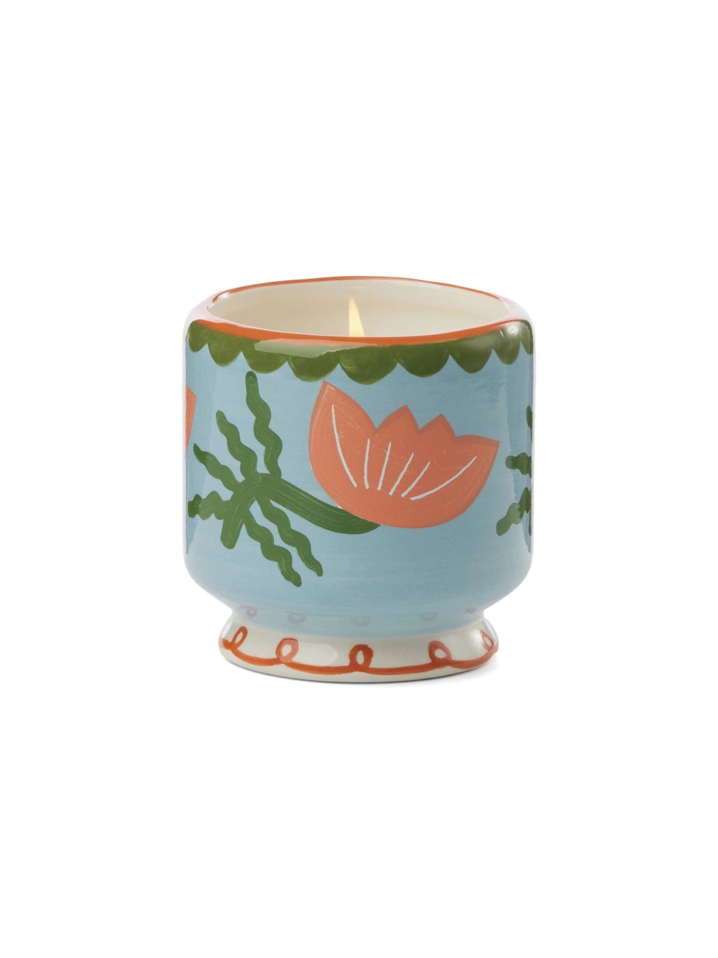 A Dopo 8 oz Handpainted "Flower" Ceramic - Cactus Flower