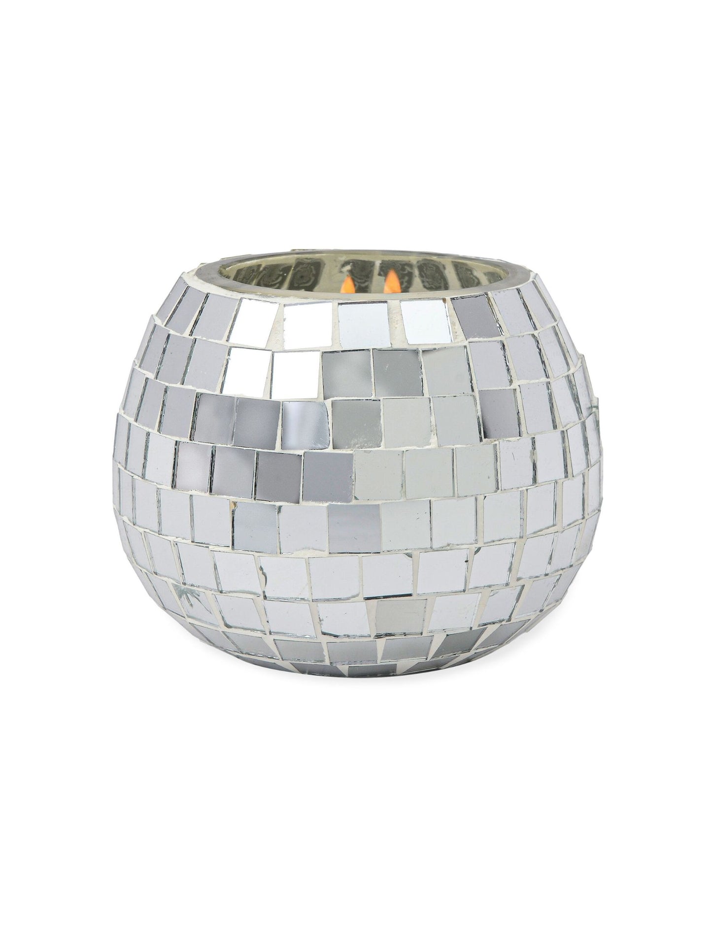 Sparkling Bergamot Silver Disco Ball Candle, 10 oz