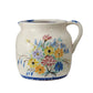 Decorative Terracotta Pitcher w/ Flowers