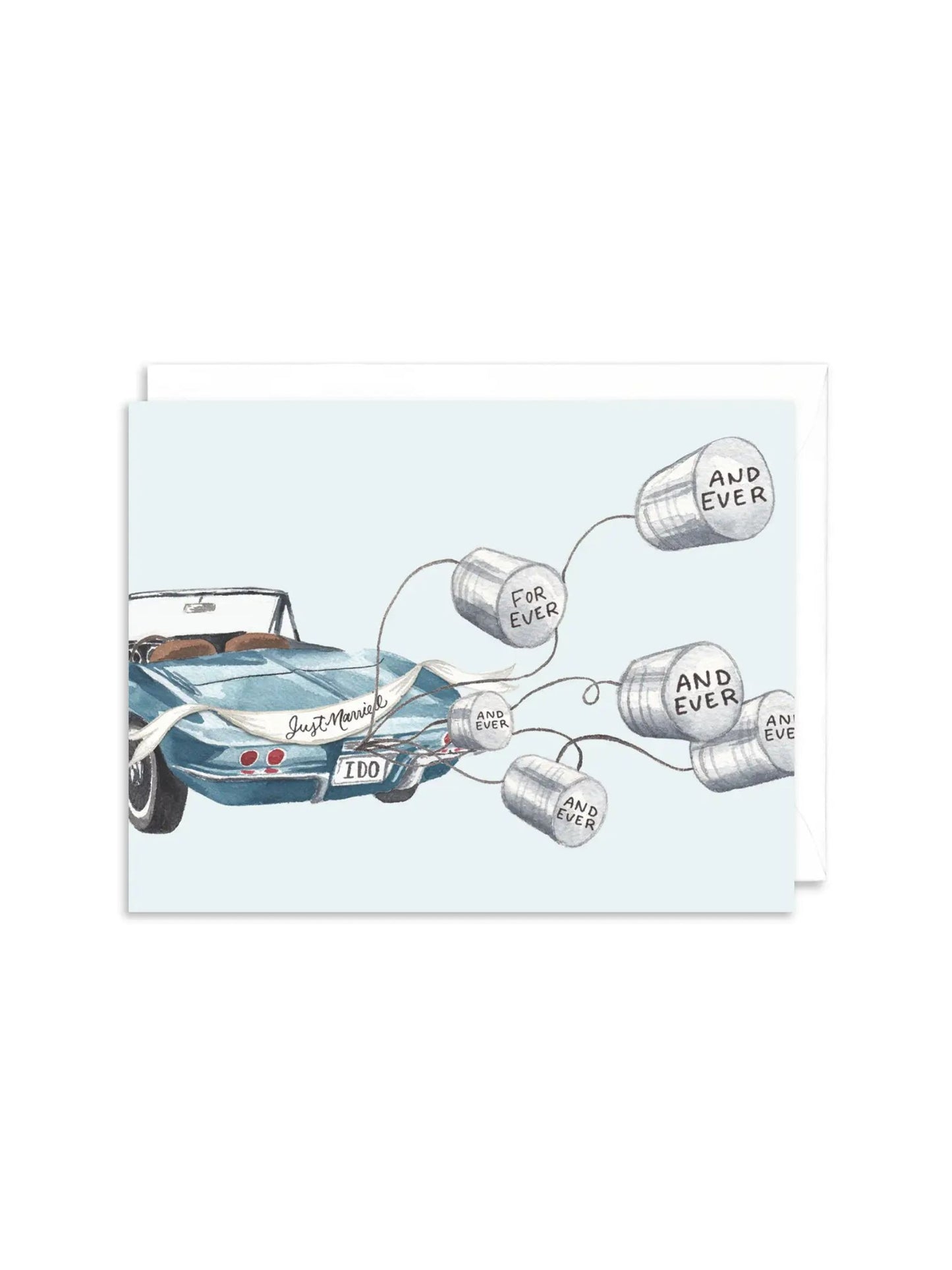 Getaway Car Just Married Wedding Greeting Card