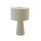 Bouclé Fabric & Metal Table Lamp with Inline Switch - Pick Up Only