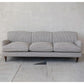 Fabric Upholstered Sofa with Wood Legs on Casters - Pick Up Only