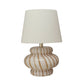 Hand-Blown Art Glass Table Lamp w/ Stripes - Pick Up Only