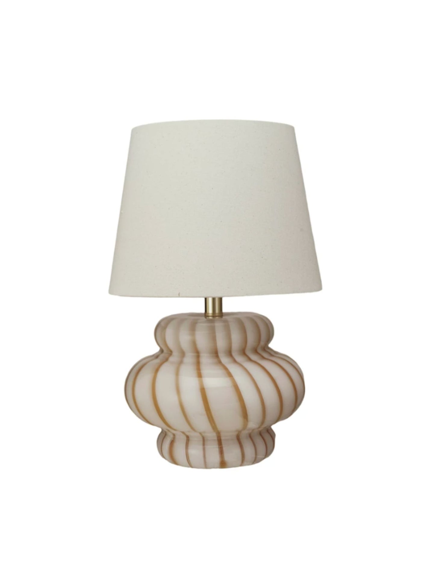 Hand-Blown Art Glass Table Lamp w/ Stripes - Pick Up Only