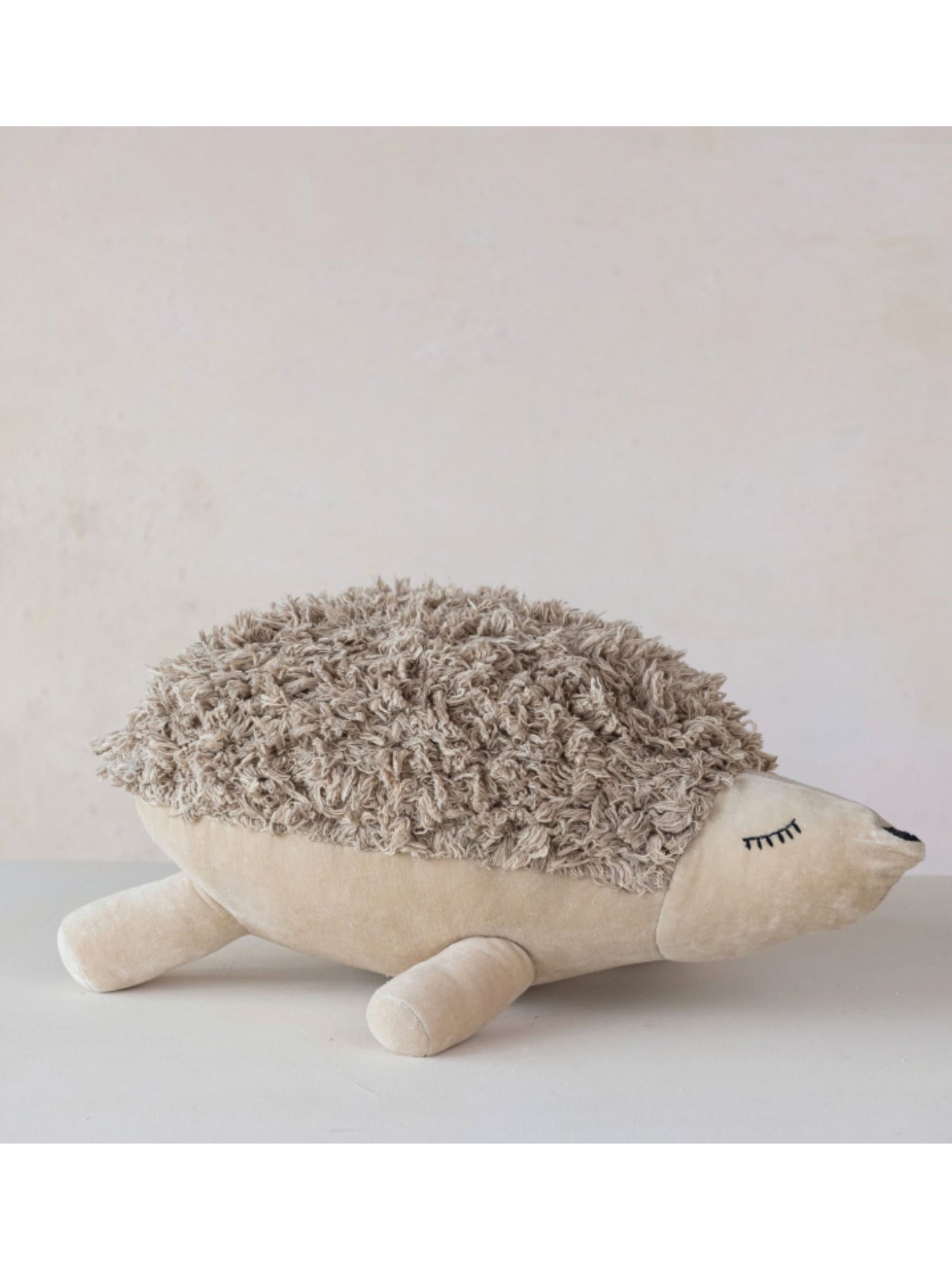 Tufted Hedgehog Toy with Embroidery