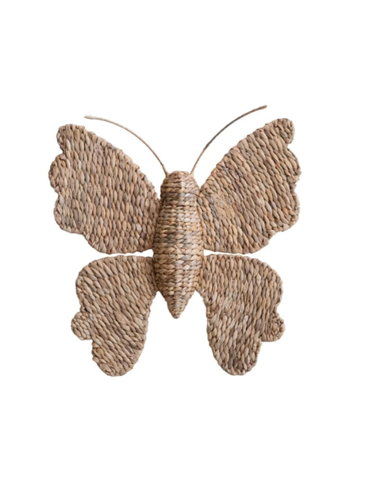 Hand-Woven Water Hyacinth Butterfly Wall Décor - Pick Up Only