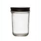 8 oz. Glass Jar with Black Metal Lid