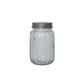 3-1/2 Cup Pressed Glass Jar w/ Metal Lid "Tea"