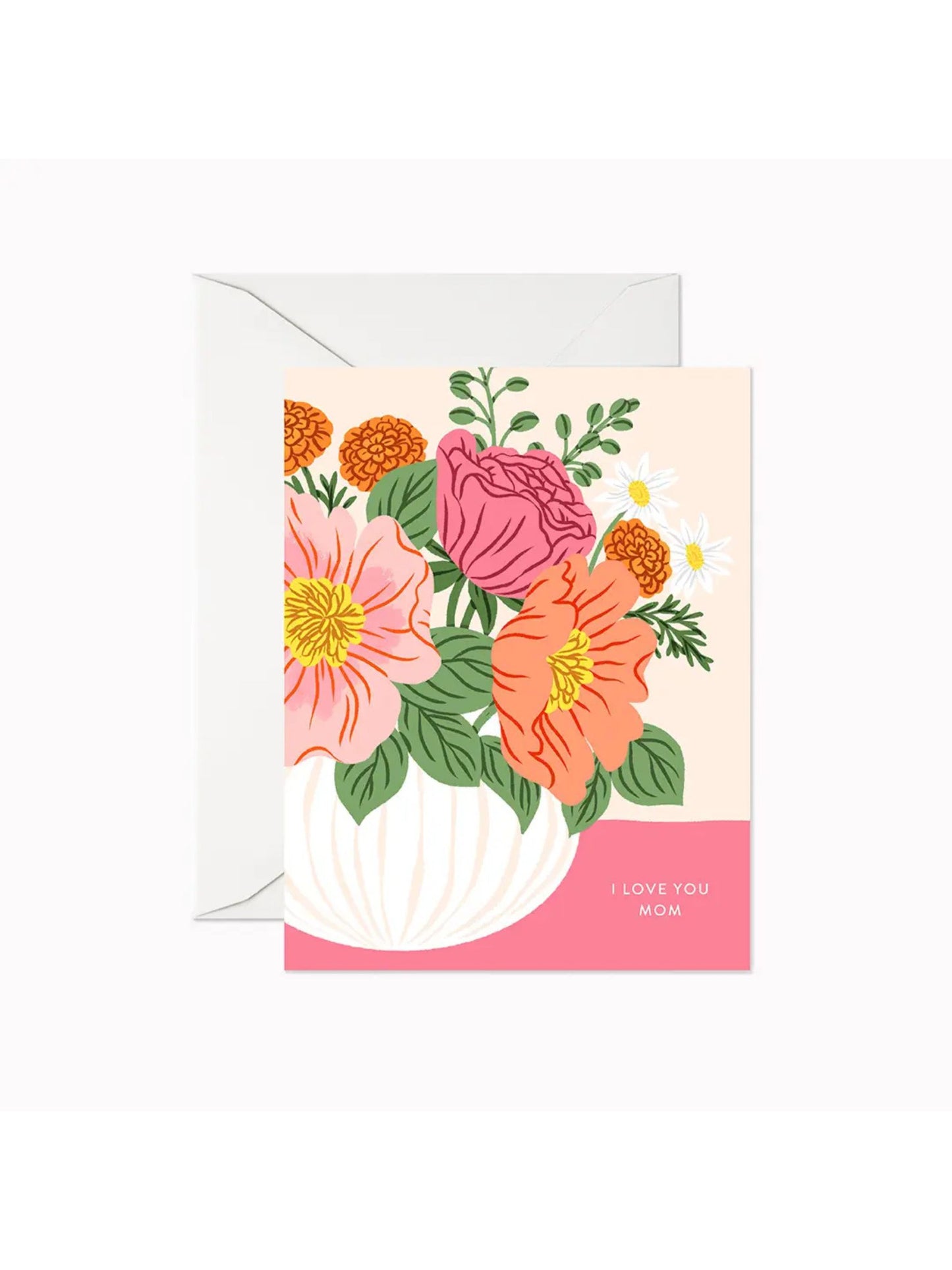 I Love You Mom Bouquet Card