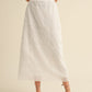 Harbor Eyelet Midi Skirt