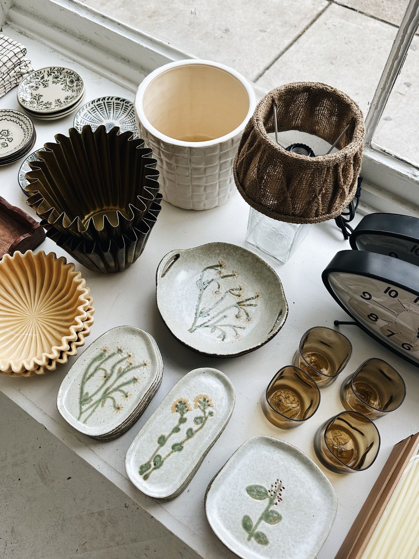 Stoneware Plate w/ Botanicals