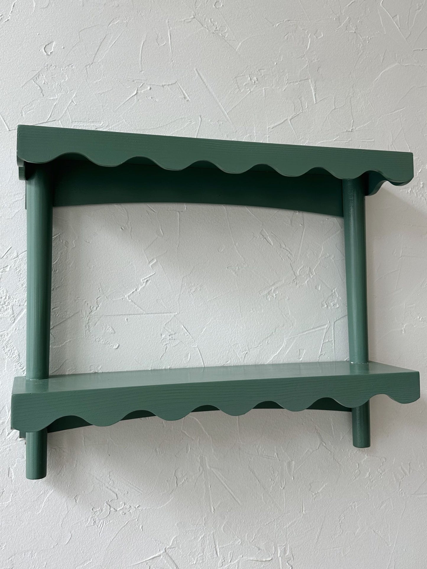 Wood Scalloped Wall Shelf (pick up only)