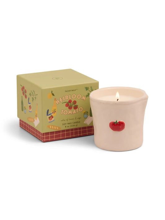 Bistro 8 oz Ceramic Candle - Heirloom Tomato