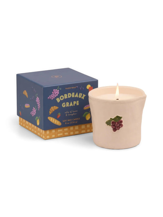 Bistro 8 oz Ceramic Candle - Bordeaux Grape