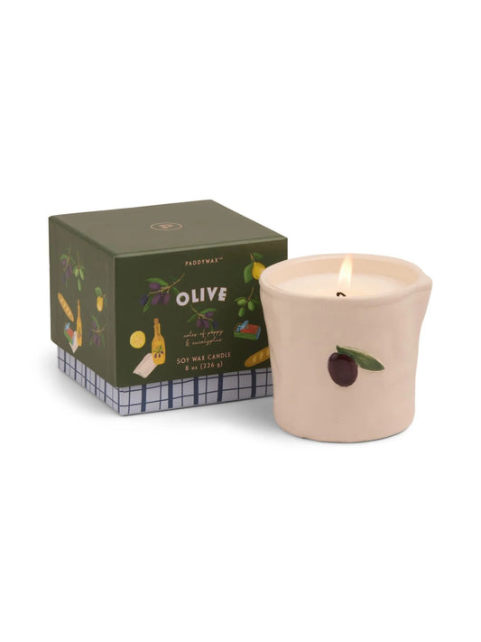 Bistro 8 oz Ceramic Candle - Fig & Olive