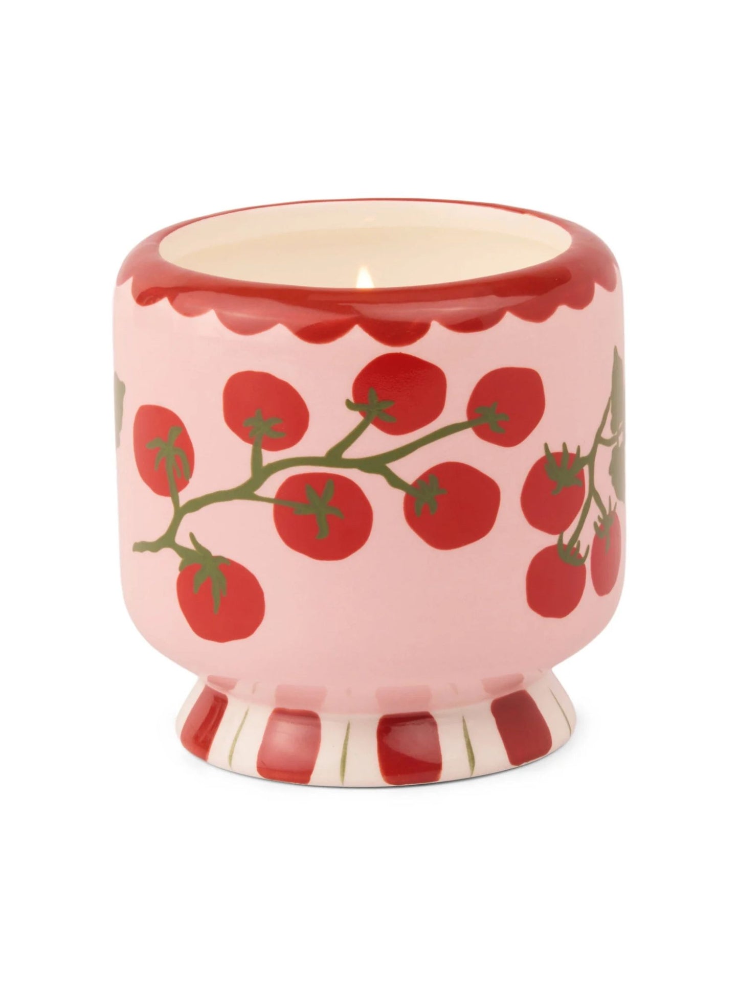 A Dopo 8 oz Handpainted "Tomato Vine" Ceramic