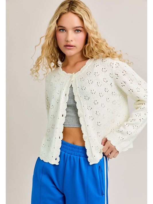 Scalloped Edge Cardigan