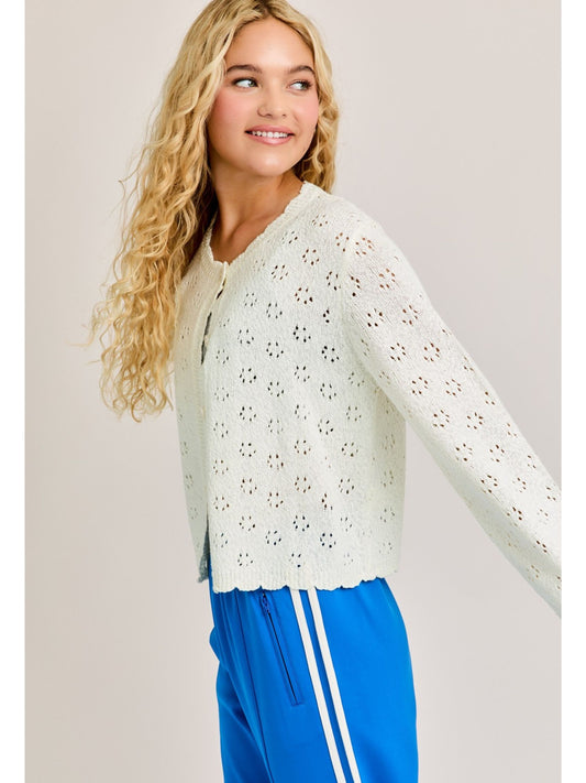 Scalloped Edge Cardigan