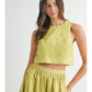 Lime Embroidered Top