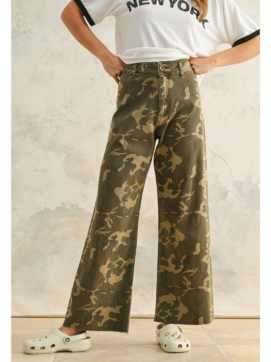 Camo Print Stretch Denim